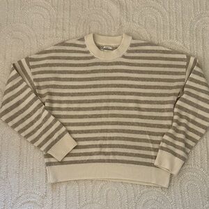 Abercrombie Striped Beige and Cream Sweater